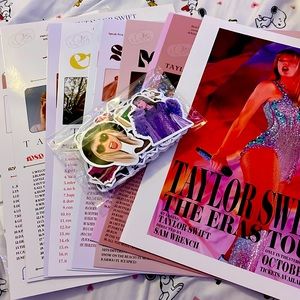 Taylor Swift poster and stickers